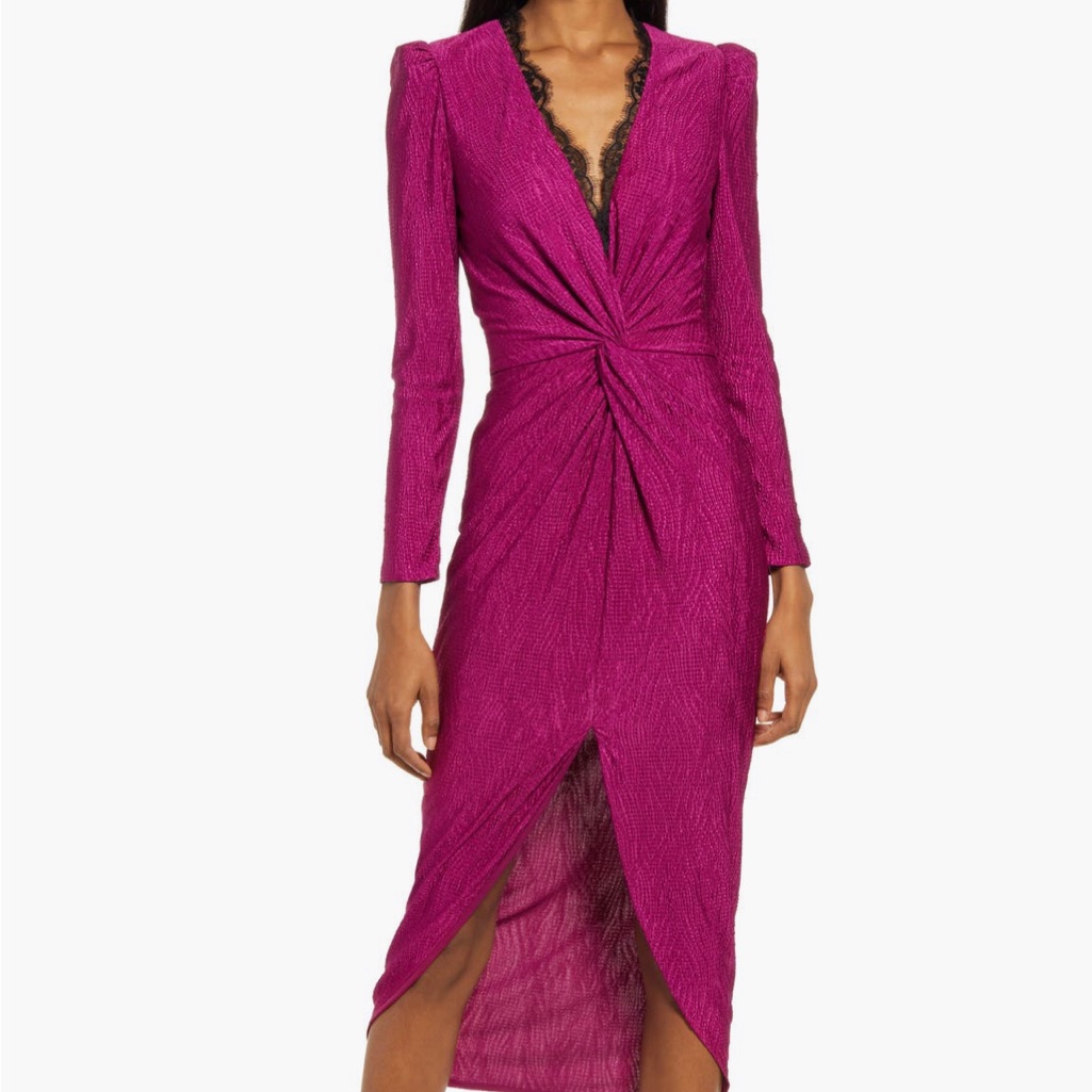 Kiersey Puff Shoulder Long Sleeve Dress